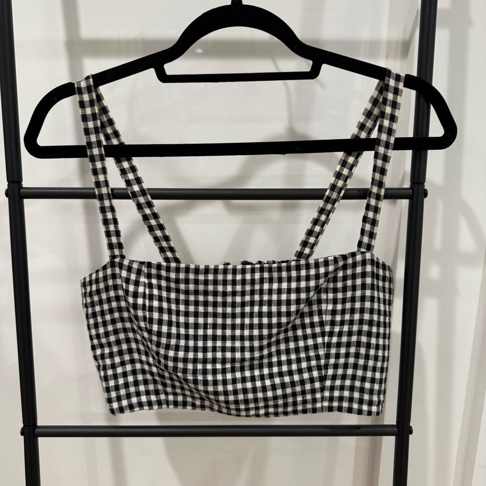 Reformation Gingham Crop Top